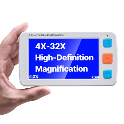 VEVOR Portable Digital Magnifier 5'' HD Electronic Video Magnifier 4X - 32X Zoom