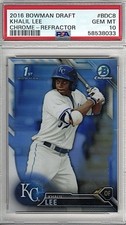 Khalil Lee 2016 Bowman Draft Chrome Refractor #BDC8 PSA 10 GEM MINT
