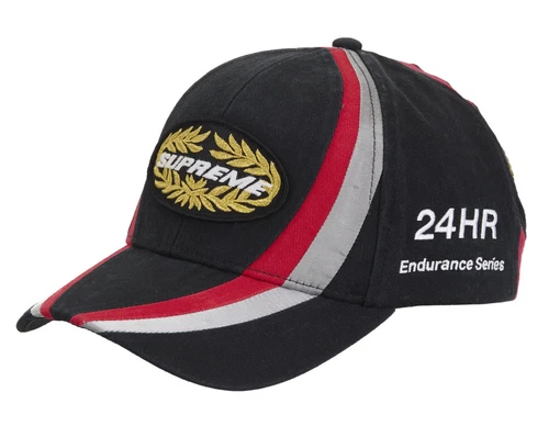 Casquette de course Supreme Endurance Series 6 panneaux noire taille unique FW24 NEUVE