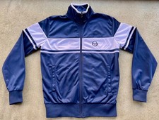 SERGIO TACCHINI Retro Royal Navy Blue Track Top Jacket Mens Size M