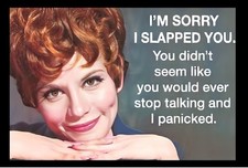 I'm Sorry I Slapped You Didn't Stop Talking Panicked Refrigerator Fridge MAGNET