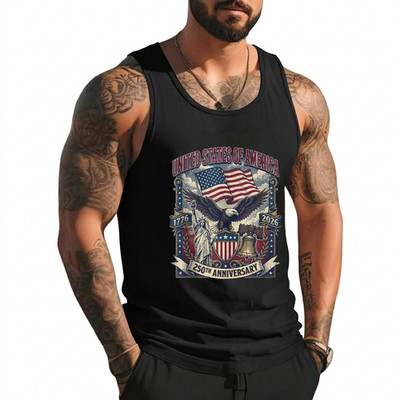 America 250th Anniversary Flag Eagle & Liberty USA 250 Year Tank Top