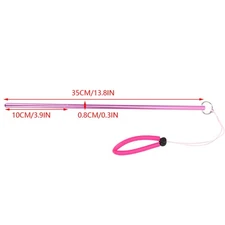 (pink)Scuba Diving Aluminum Alloy Tickle Pointer Stick With Measurement &
