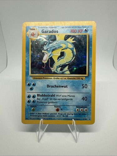 German Pokemon TCG Garados Gyarados 6/102 Base Set Holo Rare HP
