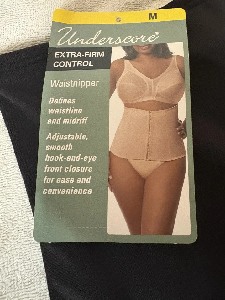 Cintura Underscore para mujer control extra firme negra talla mediana  Foto 2 de 4