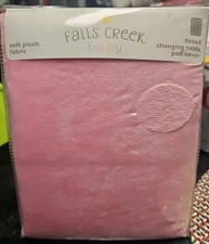 Falls Creek Baby Fitted Pink Plush Changing Table Pad Cover. New