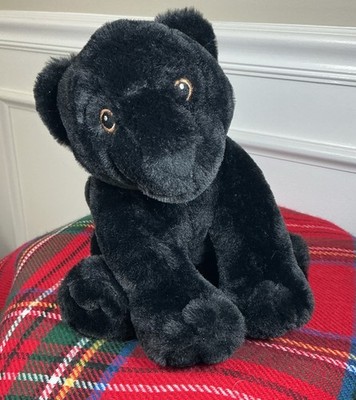FAO Schwarz Black Panther Sitting Plush Stuffed Animal 10  Recycled Save Planet