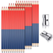 36 Pieces Checking Pencils Red and Blue Erasable Pre Sharpened Pencils 2 HB Back