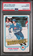 1981-82 O PEE CHEE PETER STASTNY #269 RC PSA Vintage Auto SIGNED HOCKEY Vintage