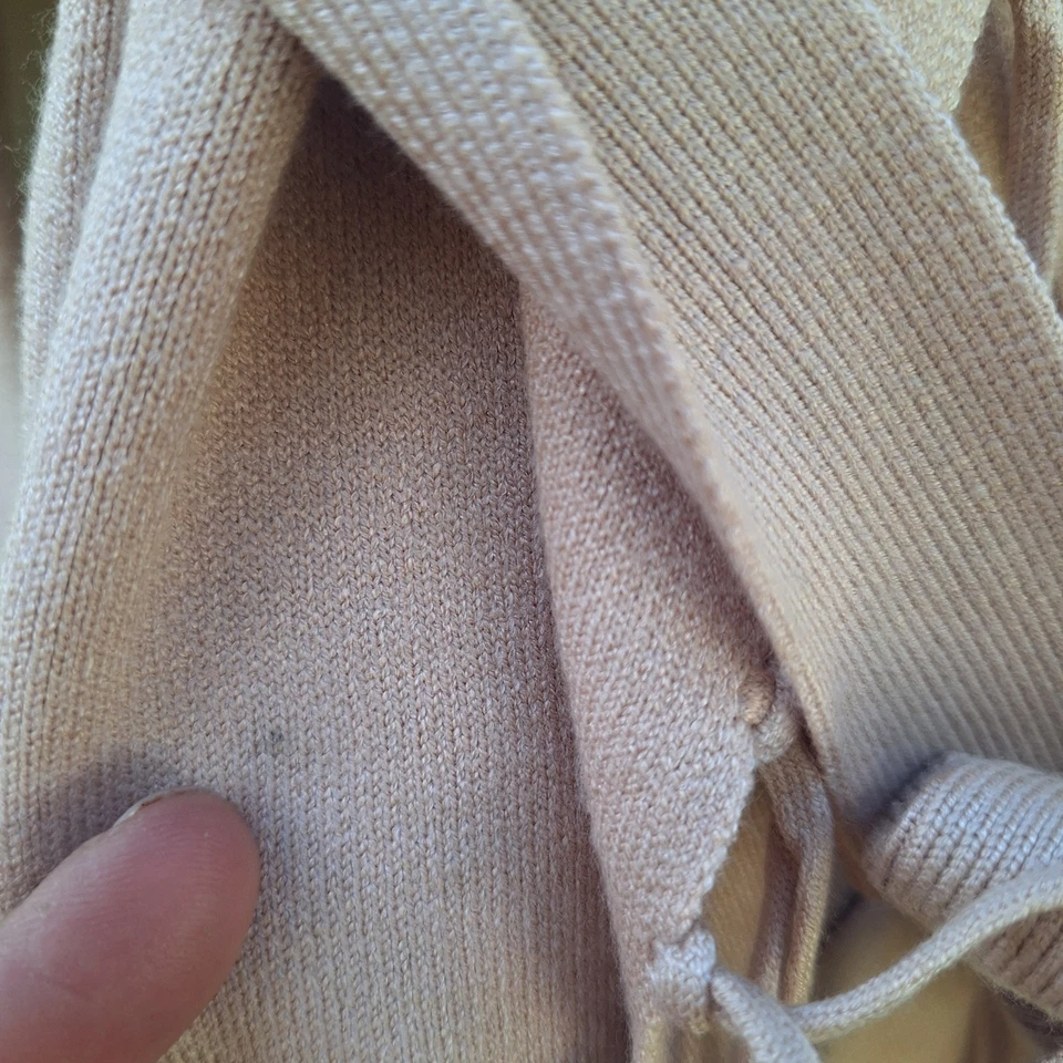 Nicole Miller Cardigan Sweater Fringe Tassels Belted Cowgirl Equestrian Western - Image 4 of 4