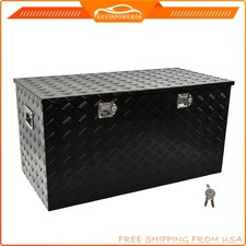 48 X 24 X 24 Inch Aluminum Truck Bed Tool Box Trailer Pickup Storage W Lock