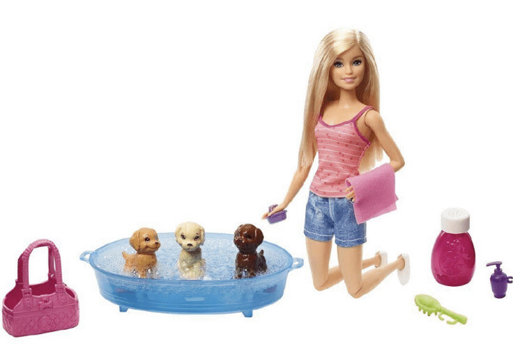 barbie dog bath