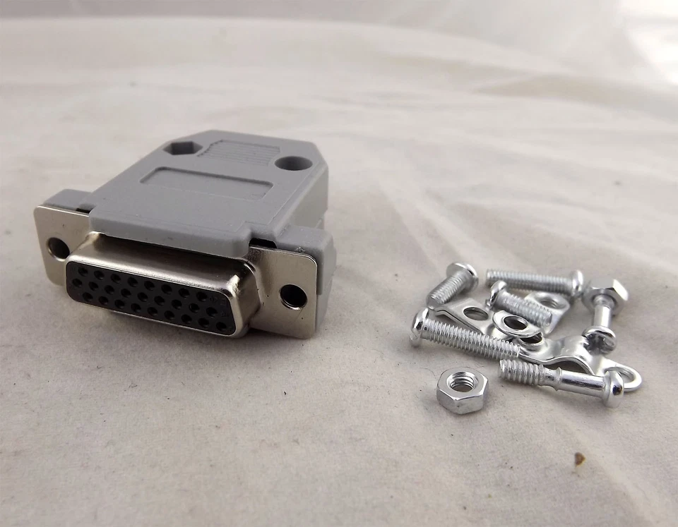 10x DB26 26 Pin 3 Rows Female Jack D-Sub Connector Plastic Hood Cover Backshell - Image 3 of 4