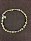 Vintage Costume Jewelry, PARKLANE French Rope Chain Bracelet, 7 1/4" , BCLT19