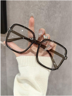 Gafas de sol cuadradas de gran tamaño para mujer lentes transparentes de Moda
