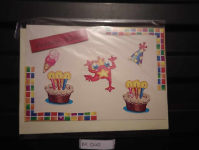 BK040 Handgefertigte Personalisierte Kinder Jungen Mädchen Geburtstagskarte Party Kuchen 6x4''