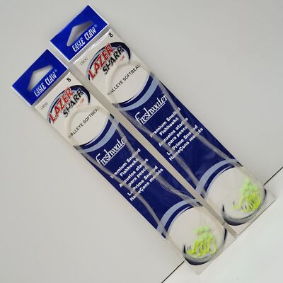 Eagle Claw Walleye Softbead Snell Snelled Saltwater Fishing Hooks L953C  Size