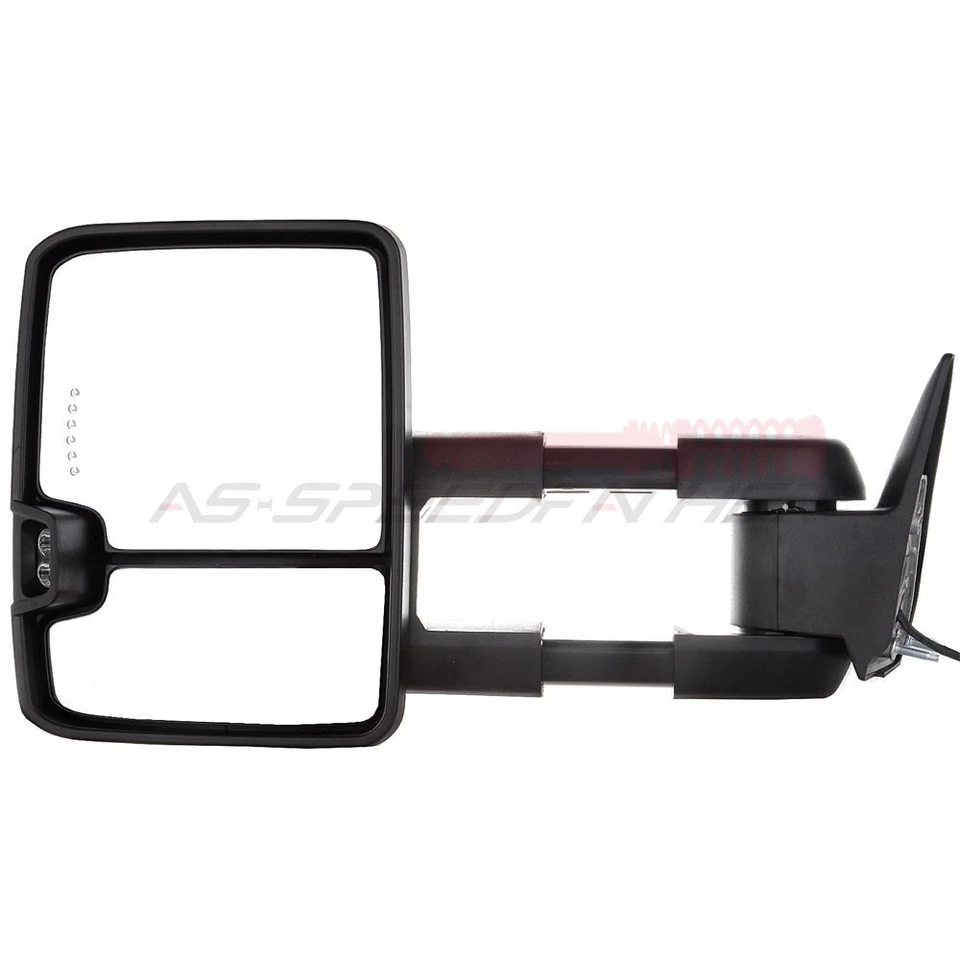 Juego de pares de espejos retrovisores laterales de señal de giro cromados eléctricos para Chevy GMC C/K 1500 2500 3500 Foto 3 de 4