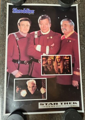 Rare 1994 Shreddies Cereal Star Trek Generations Mail Order Poster Canada Only B