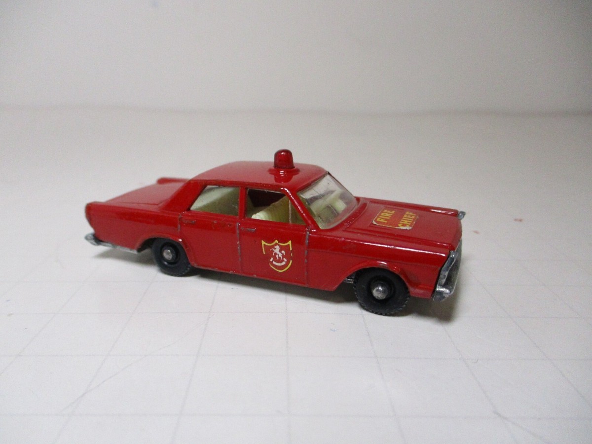 Matchbox 59C Ford Galaxie Fire Chief Car Original modified w/Red