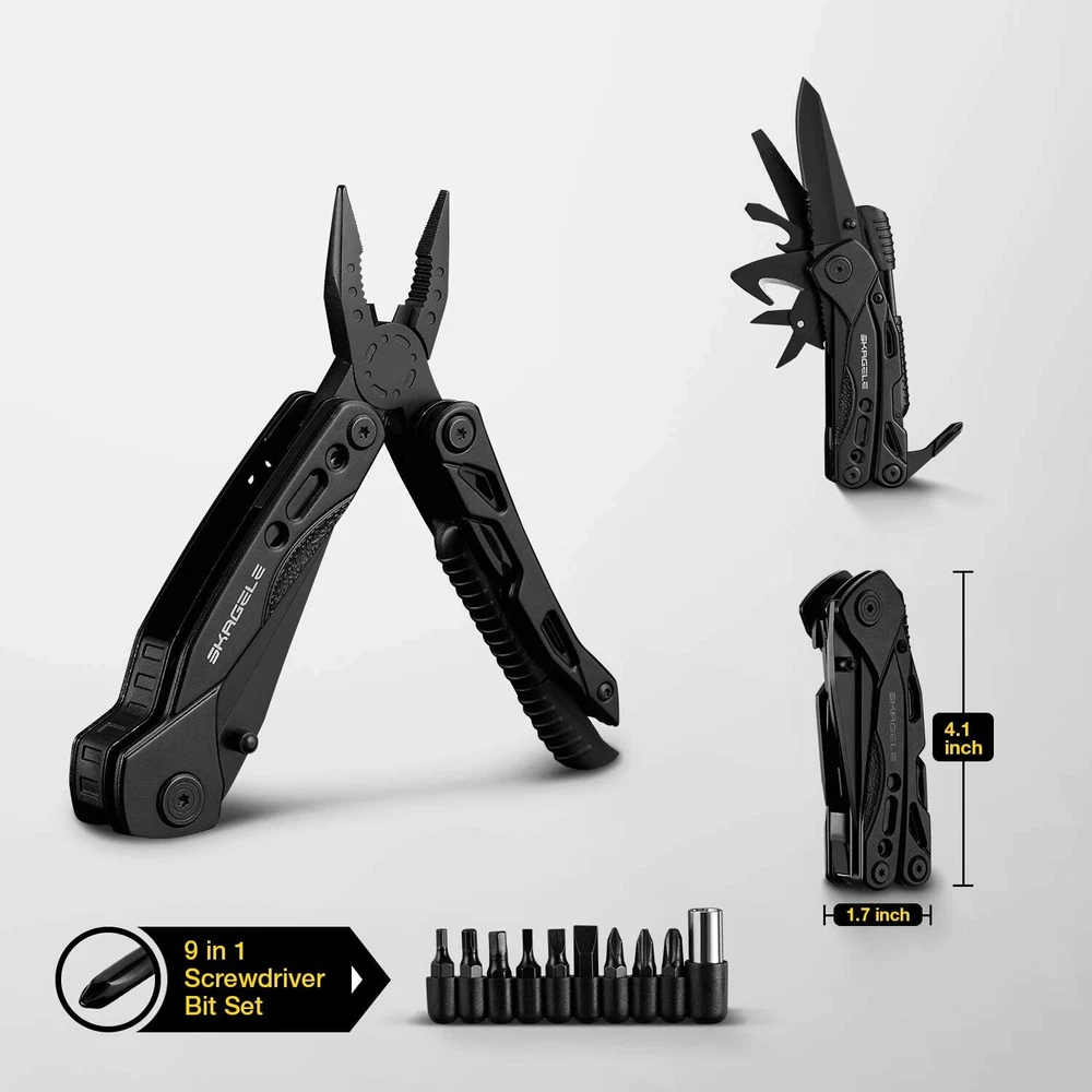 Multi-tool Camping Tool Knife with Sheath 23-in-1 (Black) Multi-tool Camping Tool Knife with Sheath 23-in-1 (Black)