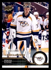 2014-15 Upper Deck Exclusives #113 Pekka Rinne Predators #/100 (ref 29223)