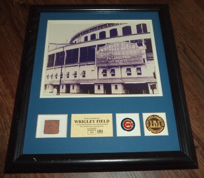 Chicago Cubs Wrigley Field Highland Mint Brick/ 24Kt. Gold Medallion Plaque