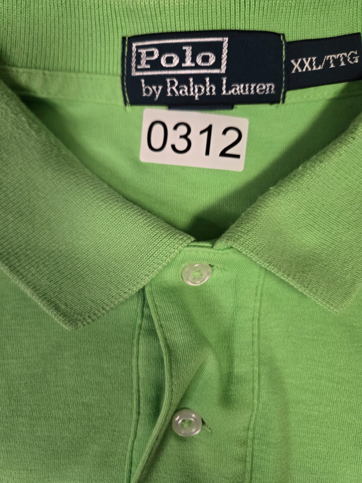 Polo Ralph Lauren uomo XXL verde manica corta polo golf rosa pony