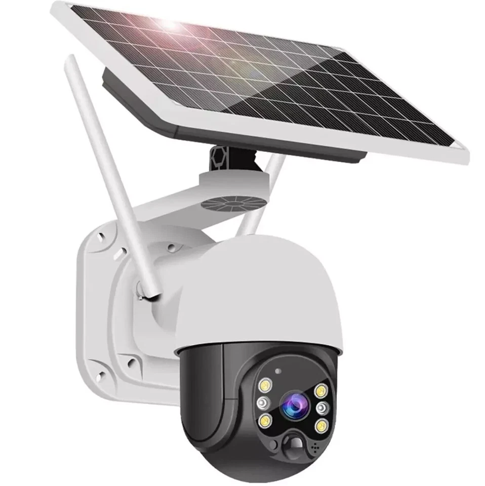 Telecamera con pannello solare e sim 4G videocamera dome IP66 app ICSEE PTZ.