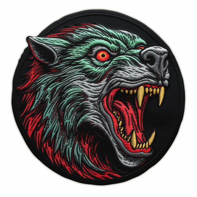 #ad Zombie Wolf Patch Iron on Applique Halloween Canine K9 Infection Animal Badge $6.86