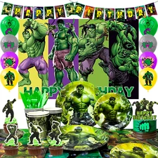 Hulk Birthday Party Supplies Hulk Party Decoration Tableware Plates Balloons Cup