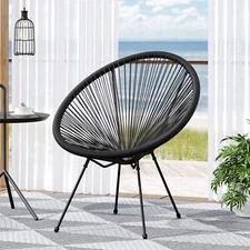 Nusa Outdoor String Chairs Garden Patio Egg Rattan Bistro Lounge Chair