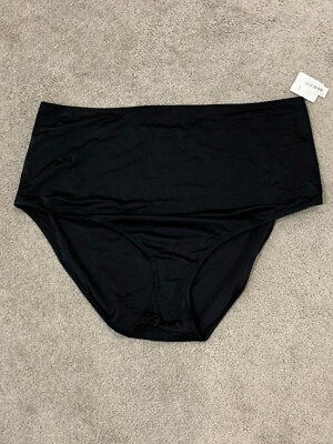 Amazon Essentials Brief Swimsuit Bottom Womens size 4X Black High Waisted NWT