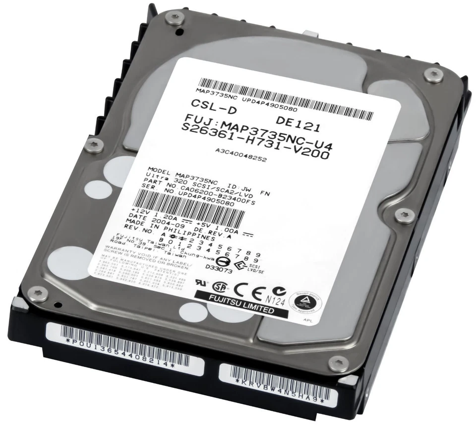Fujitsu A3C40039108 MAP3735NC-U4 73GB 10000U/Min 8MB SCSI U320 80-PIN 3.5 " Zoll - Immagine 2 di 3
