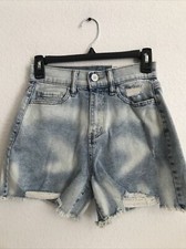 So Jr High Rise Boyfriend MIDI Blue Jean Shorts Size 1/25W Ret 38 APO-153-2