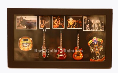 RGM8853 Slash Guns n Roses Miniature Guitars in Shadowbox Frame