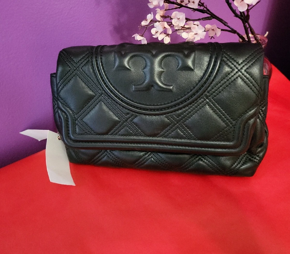 Tory burch fleming clutch sales