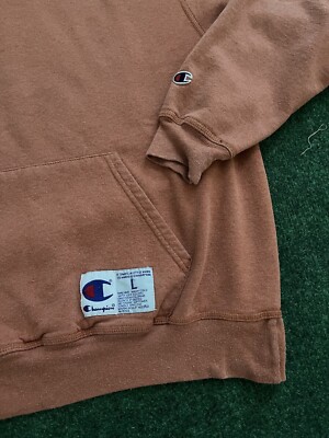 VTG Champion Brand Hoodie Sweatshirt Large Burnt Orange | eBay