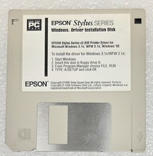 Epson Stylus Series 2.03E Printer Driver Floppy Disk Win 3.1 Win 95