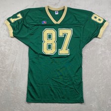 Vtg 90s Russell Athletic Football Jersey Mens Large Green Gold 87 USA Nylon