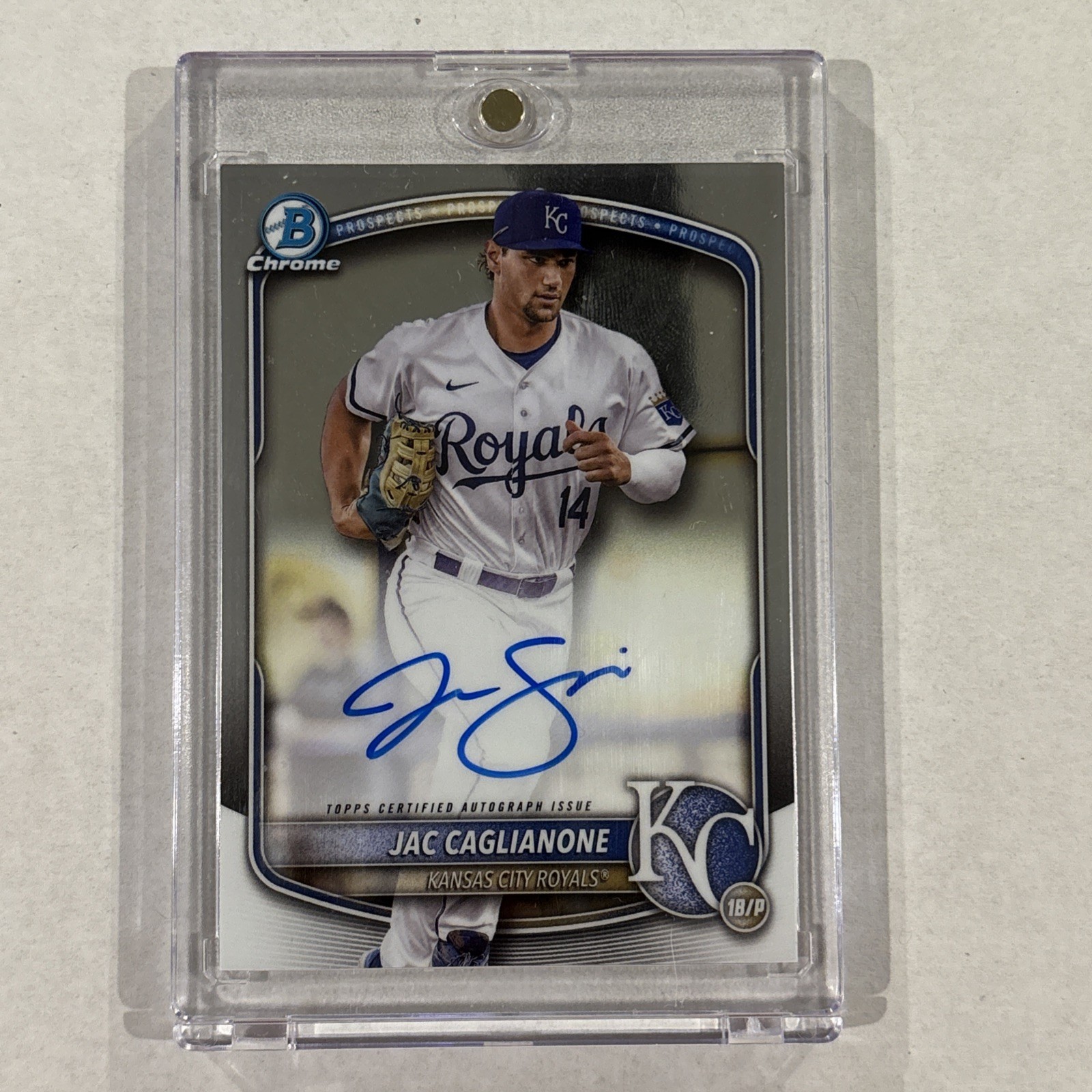 2025 Bowman Chrome Prospect Autographs Jac Caglianone #CPA-JCA