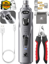 Dog Nail Grinder Quiet LED Rechargeable Pet Nail Trimmer 3 Speed
