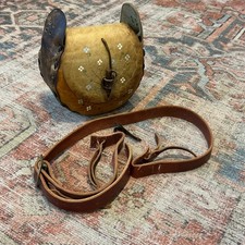 Vintage 1960's-70s Hand Tooled Leather Shoulder Bag Handbag Floral Hippie