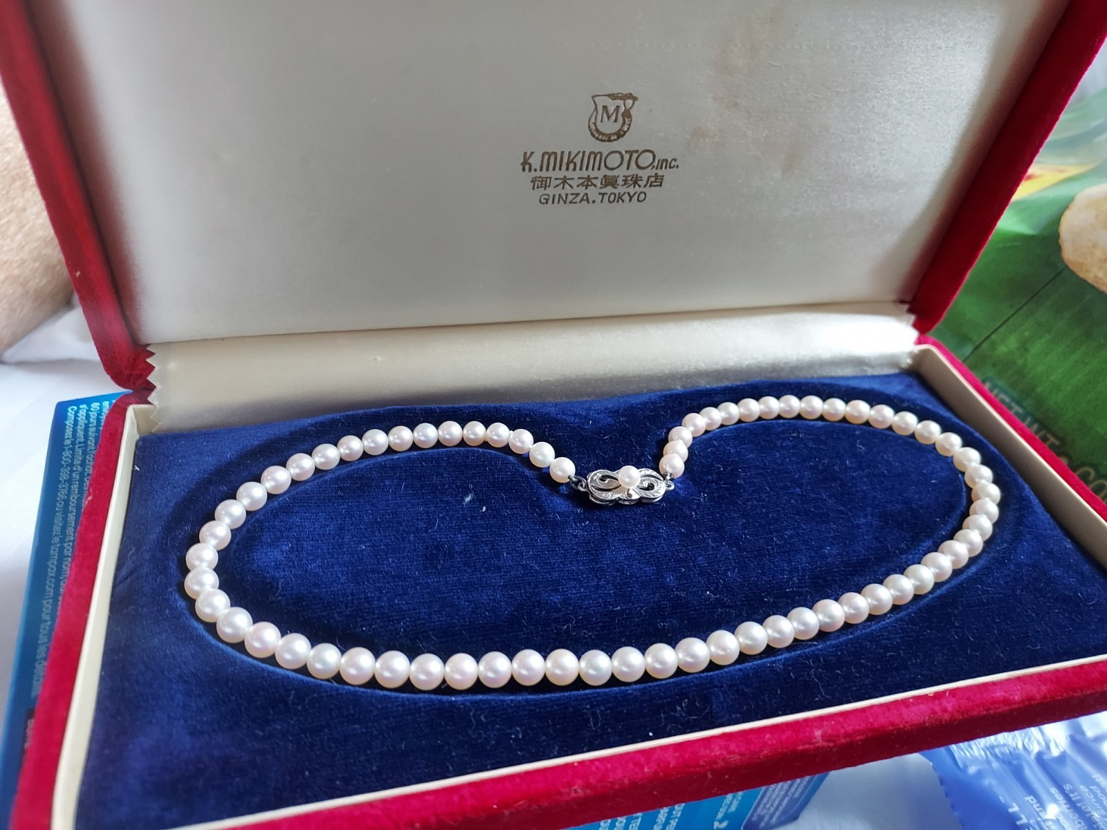 1950's Vintage Mikimoto Akoyo Baby Pearl Necklace