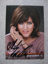 Autogrammkarte Birgit Schrowange