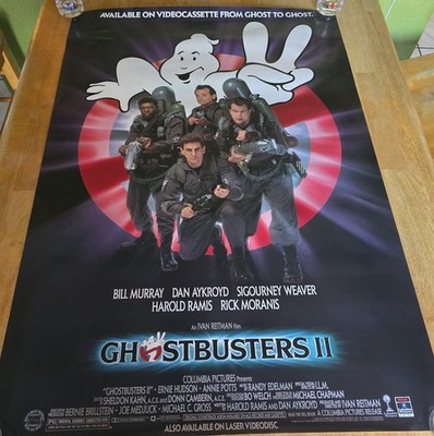 1989 Ghostbusters II Promo Movie Poster 27 X 41 Dan Akroyd And Bill Murray