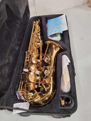 #ad #ad Eb Flat Alto Saxophone Kit with Lacquered Golden with Case for Beginner $172.90