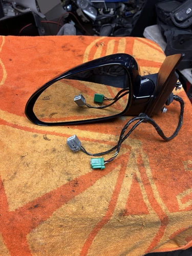 2008-2012 buick enclave LH drivers blue power heated side view mirror w/ signal