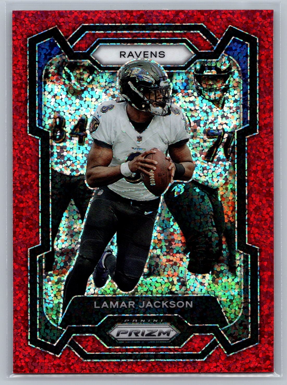 Lamar Jackson 2023 Prizm Red Sparkle #18