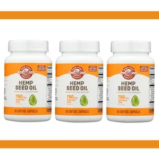 Manitoba Harvest Hemp Seed Oil 60 sgels (Pack of 3)